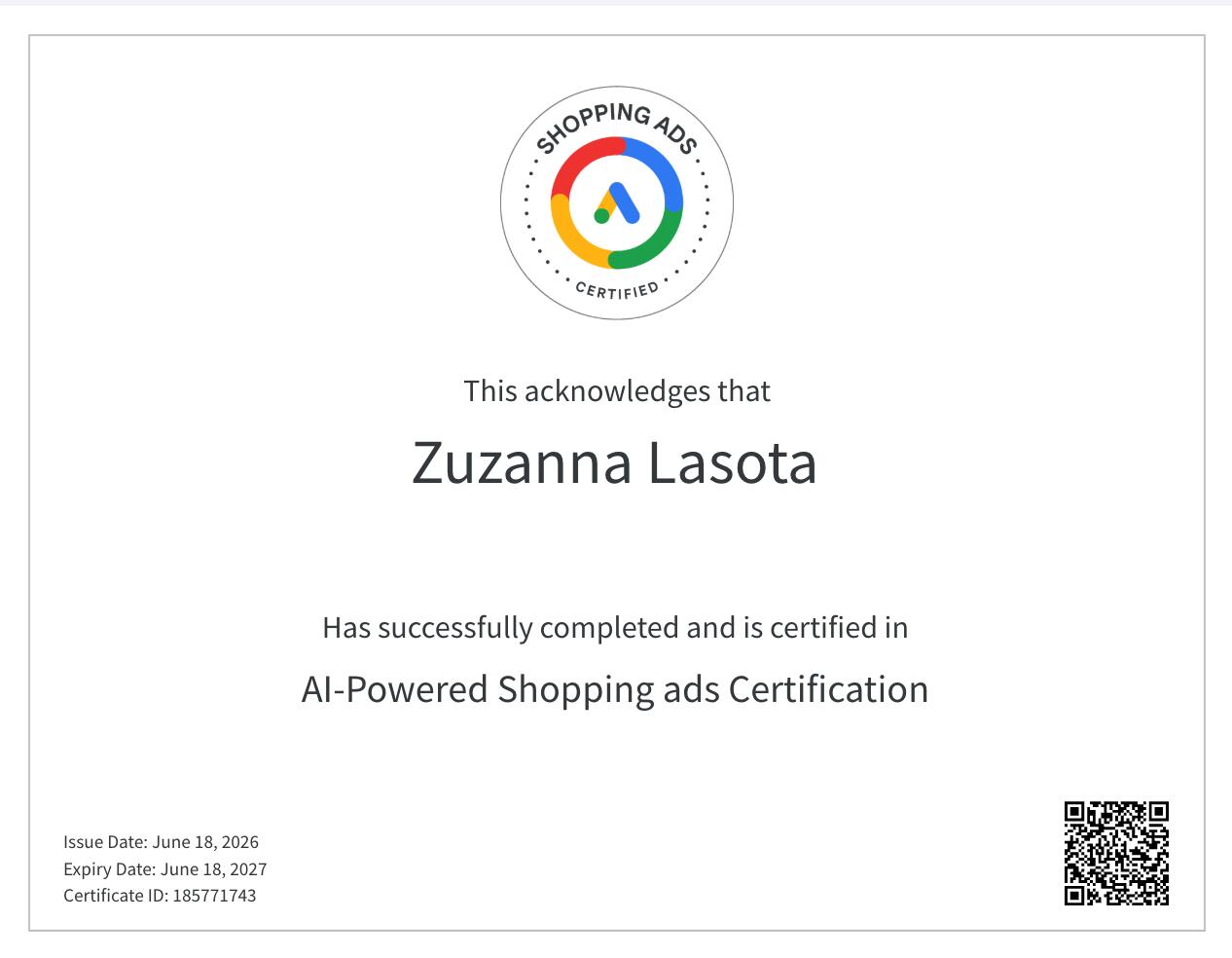 AI-Powered Shopping Ads Certification