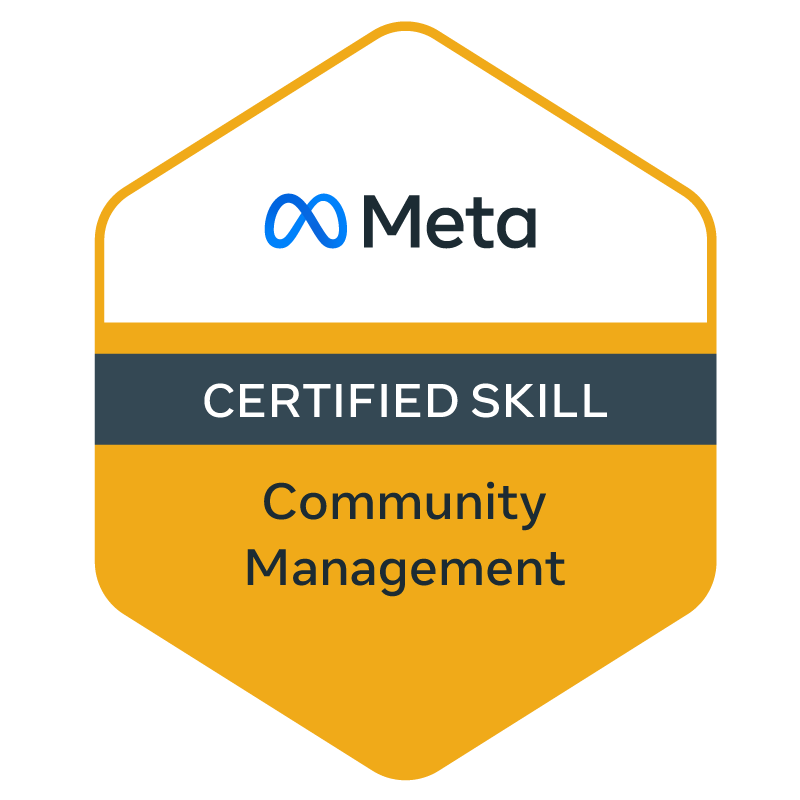Meta Certified Community Manager badge